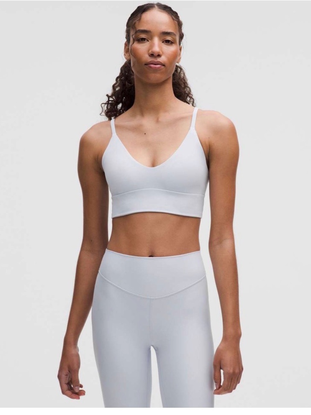 lululemon athletica Light Blue V-Neck Seamless Sports Bra